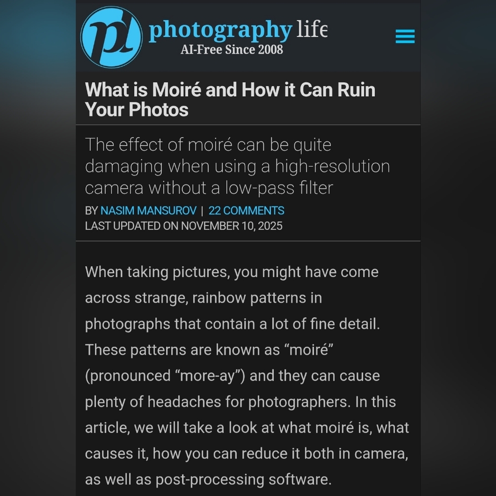 What is Moiré and How it Can Ruin Your Photos